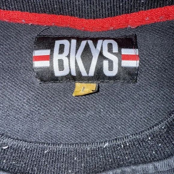 BKYS Sweatshirt Mens Large Black Lucky Charm Bunny Graphic Pullover Crewneck - Picture 4 of 9